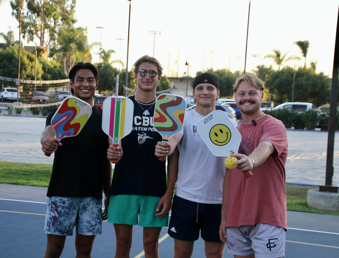 Pickleball Paddles on a Net