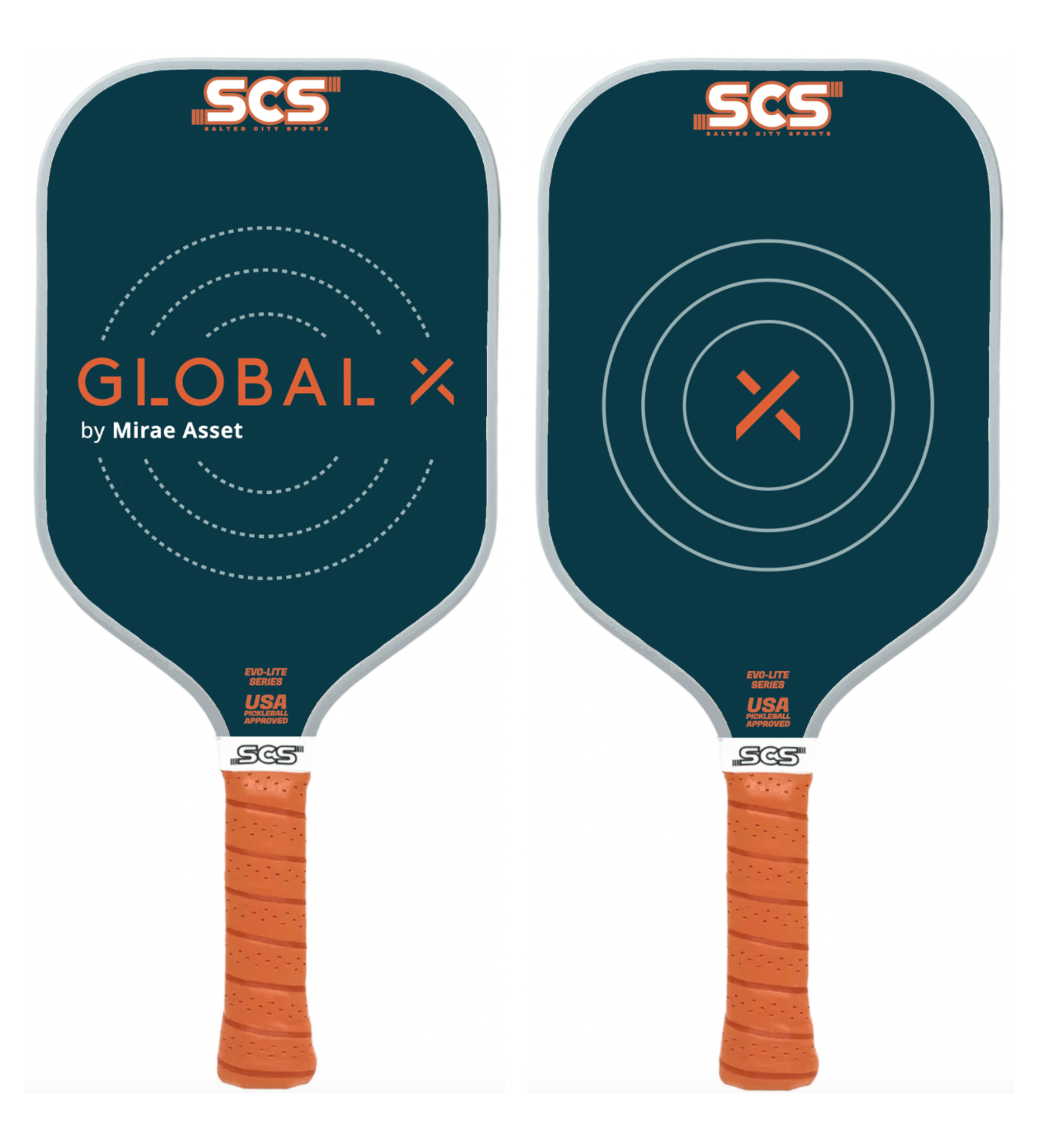 Mockup and design of a custom company branded pickleball paddle