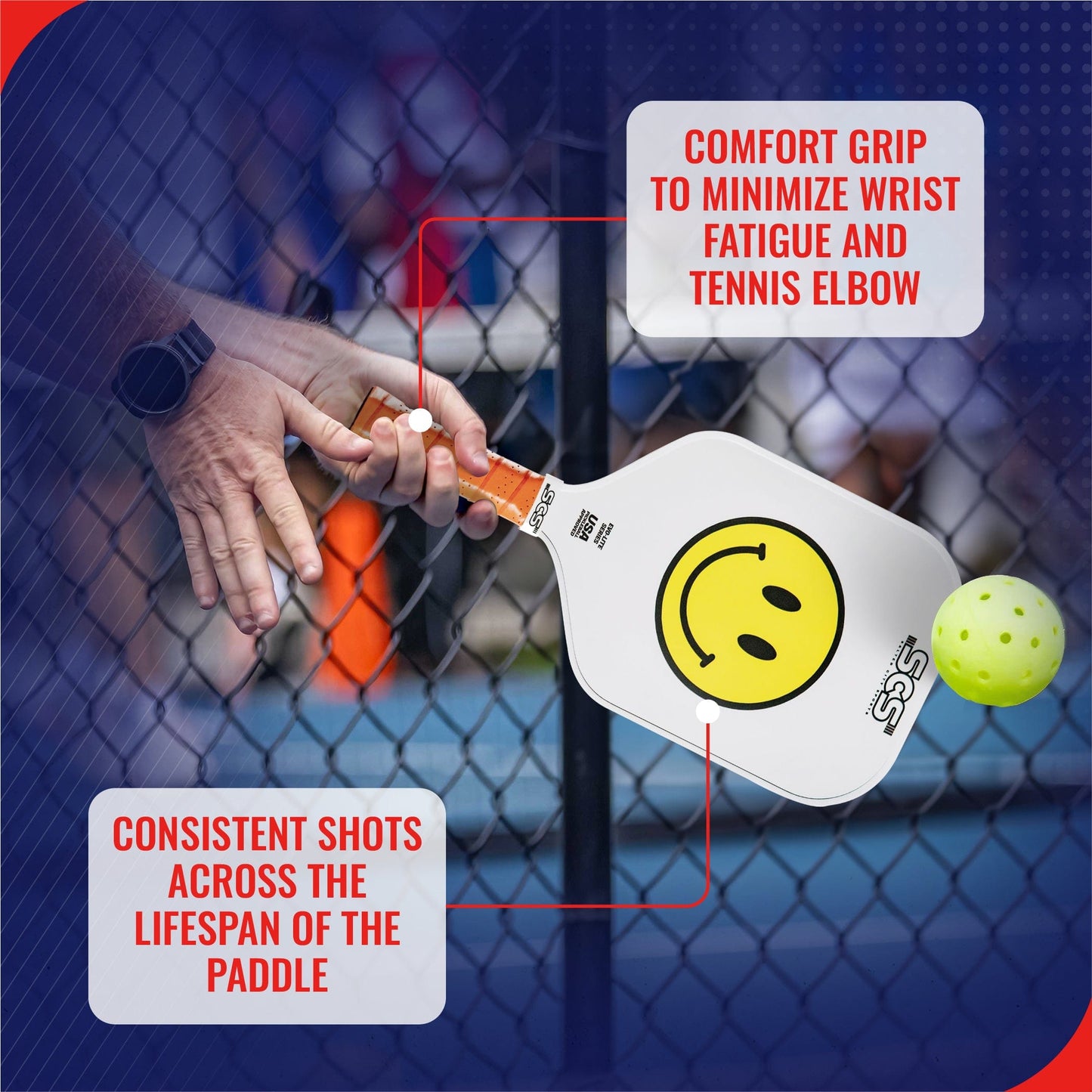 The Happy Paddle | Evo-Lite Series - Pickleball Paddle