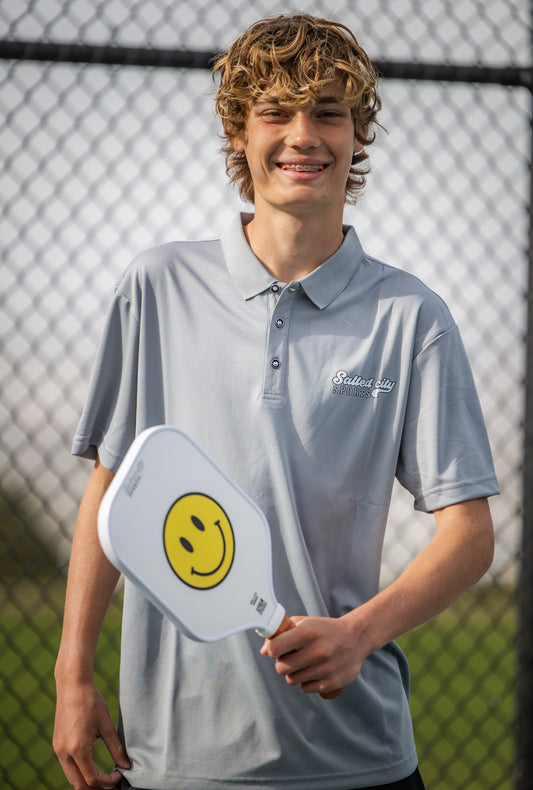 Pickleball player having fun